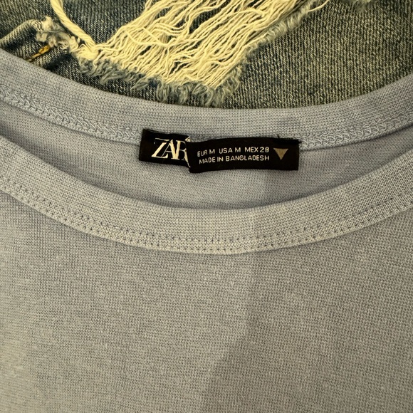 ZARA BLUE CROP tee - Picture 2 of 3